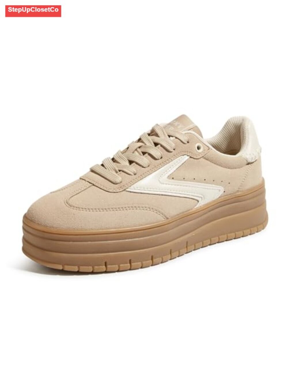 Platform Sneakers with Gum Thick Sole and Rubber Sole